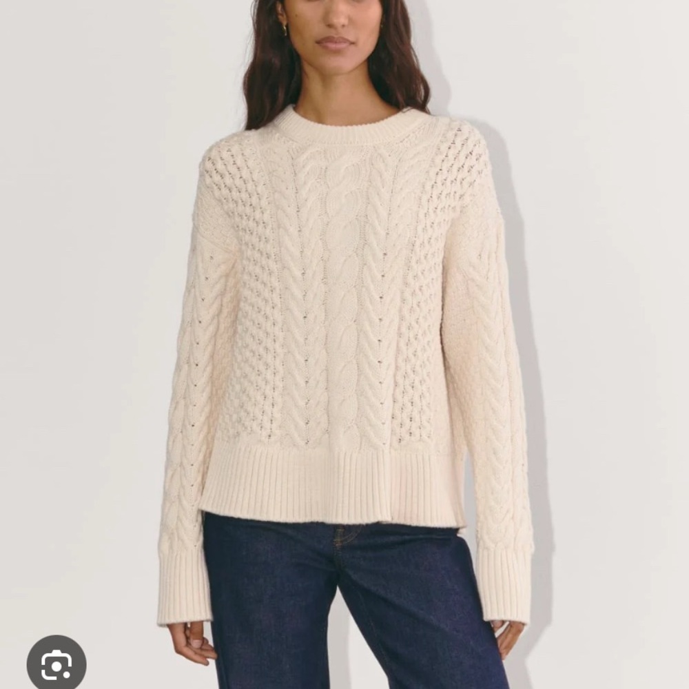 Everlane The Cable Sweater in Everyday Cotton